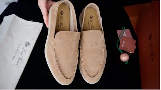 LORO PIANA Summer Walk Loafers Suede Unboxing [upl. by Rollecnahc]