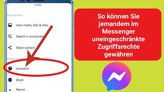 So heben Sie die Beschränkungen für jemanden im Messenger auf vollständige Anleitung [upl. by Cordle663]