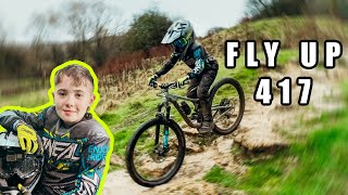 Kid riding a DH MTB bike at Fly up 417 bike park [upl. by Ayojal]