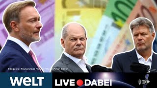 HAUSHALT 2025 AmpelSpitzen Scholz Habeck und Lindner erläutern Deal bei Staatsausgaben  LIVE [upl. by Emanuela]