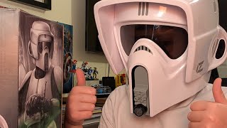 reviewing the scout trooper Black series helmet hasbro blackseries starwars [upl. by Naxela]