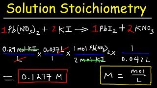 Solution Stoichiometry  Finding Molarity Mass amp Volume [upl. by Fagen53]