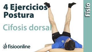 4 ejercicios para la cifosis dorsal y la postura corporal [upl. by Lambard]