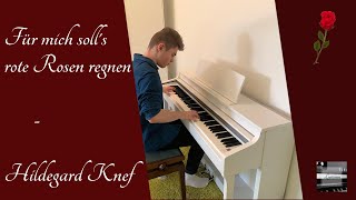 Für mich soll´s rote Rosen regnen  Hildegard Knef  Karaoke Piano [upl. by Htrap]