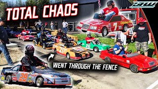 Craziest Mini NASCAR Backyard Go Kart Race What Could Possibly Go Wrong [upl. by Anwad]