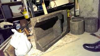 Rocket Mass Heater Batch Burner Chamber Refractory Casting [upl. by Jodi]