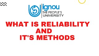 What is reliability and its methods [upl. by Yzzo]