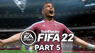 FIFA 22 West Ham CAREER MODE Part 5  8 GOAL THRILLER PS5 4K 60fps [upl. by Clementine]