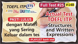 Actual test TOEFL ITP Structures and Written Expressions LPDP CPNS tes BUMN Measure Your Score 14 [upl. by Marilin]