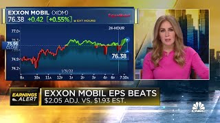 Exxon Mobil beats profit estimates 8497 billion revenue falls short [upl. by Edalb]