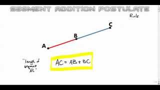 Segment Addition Postulate [upl. by Akimet569]