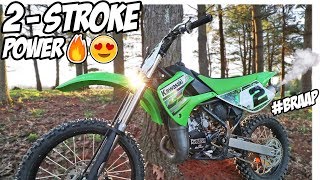 NEW KX100 TWO STROKE SUPERMINI IS INSANELY FAST [upl. by Drawoh]