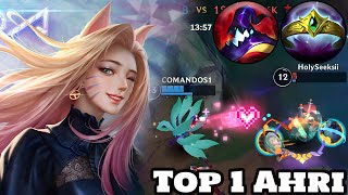 Wild Rift Ahri  Top 1 Ahri Gameplay Rank Grandmaster [upl. by Sadiras]