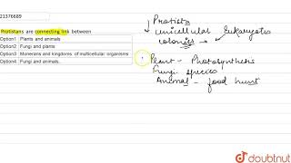 Protistans are connecting link between [upl. by Nolava]