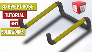 Solidworks Tutorial for beginners  3D Swept BossBase  3d Modeling Tutorial [upl. by Adali203]