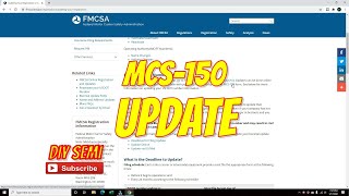 StepbyStep Guide Filing Your MCS150 Biennial Update on the FMCSA Portal [upl. by Katherina]