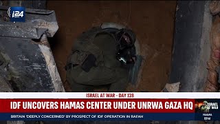 Hamas tunnels and server farm discovered under main UNRWA HQ in Gaza [upl. by Fryd]