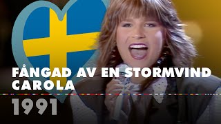 FÅNGAD AV EN STORMVIND – CAROLA Sweden 1991 – Eurovision Song Contest HD [upl. by Lesli]