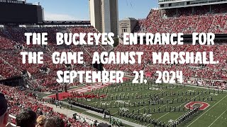 The Buckeyes Entrance for the Game Against Marshall September 21 2024 [upl. by Sokim726]