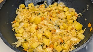 Herzhafte KartoffelWeißkohlPfanne Vegetarischer Genuss  einfach und lecker Rezept mit Weißkohl [upl. by Hbaruas]