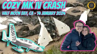 Cozy Mk IV Crash Half Moon Bay CA 14 Jan 24 [upl. by Ayekram]