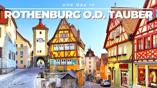 ONE DAY IN ROTHENBURG OB DER TAUBER GERMANY  4K  Take a trip to a thousand years of history [upl. by Tomasine]