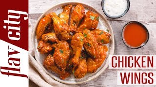 How To Make Crispy Baked Chicken Wings  Bobbys Kitchen Basics [upl. by Ahcatan111]