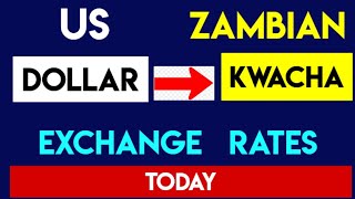 1 USD to ZMW  Convert US Dollars to Zambian Kwacha Currency Exchange Rates Today 04 September 2024 [upl. by Lust]