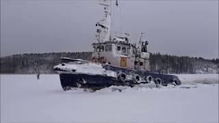 Isbrytning med JA Enhörning Sigtuna  Pampas Marina [upl. by Linnea]