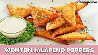 Wonton Jalapeno Poppers [upl. by Corkhill337]