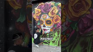 Murales para el Cementerio Municipal UrbanArt StreetArt Painting Mural Mexico DiadeMuertos [upl. by Verlee]