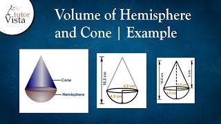 Volume of Hemisphere and Cone  Definition  Solved Example [upl. by Aicilaf]