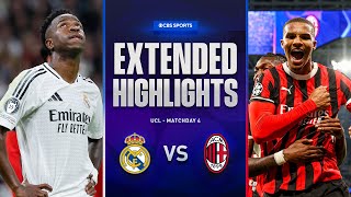 Real Madrid vs AC Milan Extended Highlights  UCL League Phase MD 4  CBS Sports Golazo [upl. by Shoifet90]