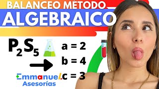 BALANCEO POR MÉTODO ALGEBRAICO  Ejercicio paso a paso con Ecuaciones [upl. by Lrigybab903]