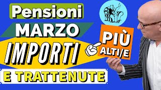 PENSIONI 👉 MARZO NUOVI IMPORTI NETTI 2024 amp TRATTENUTE PiU ALTE❗️ [upl. by Lathrop]