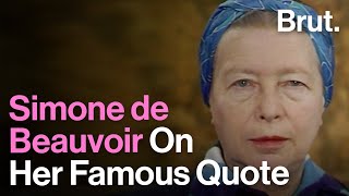 Simone de Beauvoir Explains quotOne is Not Born but Rather Becomes a Woman” [upl. by Worrad932]