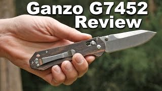 Ganzo G7452 Ebony Wood Handled Pocket Knife Review One of the Best Under 20 [upl. by Cire]