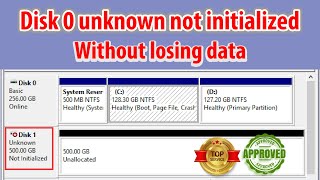 Disk 0 unknown not initialized  Bablu Academy [upl. by Ahseuqram]