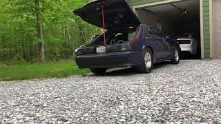 88 Mustang GT foxbody 347 stroker Spintech Pro Street 6000 mufflers [upl. by Ellison133]