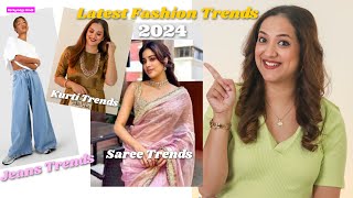 Latest Fashion Trends 2024  Kurtis Jeans Sarees Latest Trends  Perkymegs Hindi [upl. by Gasparo]