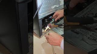 Gas charging and punching gascharging refrigeratorrepair ytshorts shorts [upl. by Esinyt]