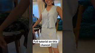 The final product of our waistcoat sewingtutorial womensfashion waistcoat shortsfeed shorts [upl. by Sugar264]