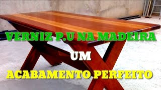 Como fazer verniz PU na madeira [upl. by Mur]