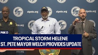 Tropical Storm Helene St Pete Mayor provides update [upl. by Ecitnerp]