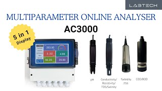 Multiparameter Online Analyser  AC3000  5 in 1 Analyser pHTSSCODBODTemperatureanalyser 5in1 [upl. by Branch489]