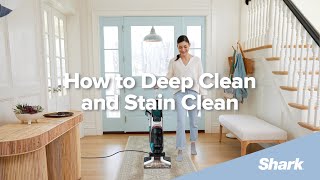 Carpet Cleaners  How to Deep Clean and Stain Clean Shark® CarpetXpert™ with Stainstriker™ [upl. by Werdma]