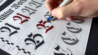 How to Write Fraktur Calligraphy  Full Alphabet Majuscule [upl. by Malynda]