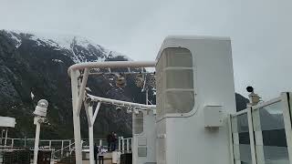 Norwegian Bliss Cruise Ship at Endicott Arm amp Dawes Glacier in Alaska on top deck ncl alaska [upl. by Eceinehs]