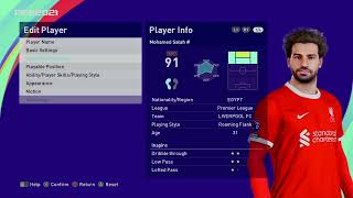 Efootball 2024 Salah Stats [upl. by Atsev656]