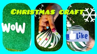 Diy Christmas Glitter Ball glittersheetcraft craftideas christmasdecor christmasball christmas [upl. by Head]